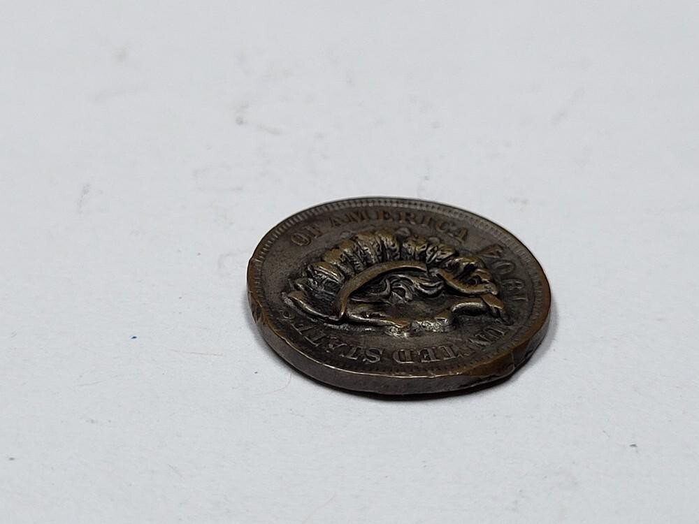 1904 Indian Head Cent Punch PUSH OUT Repousse 3D Old Collection