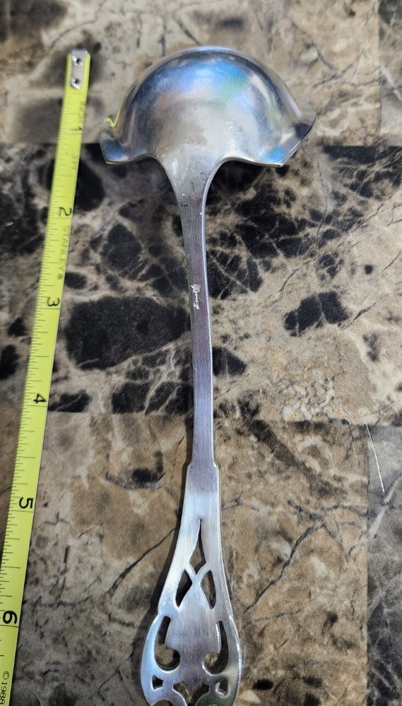 FRANKLIN ANTIQUE c1910 EMERSON PATTERN SILVERPLATED CREAM & SAUCE LADLE 🤍 🤎