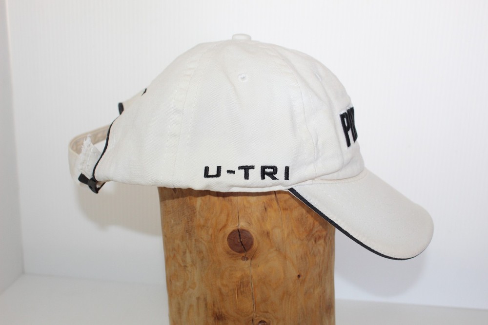 Precept U-Tri White Baseball Cap Hat Adjustable Strap Made in Mexico
