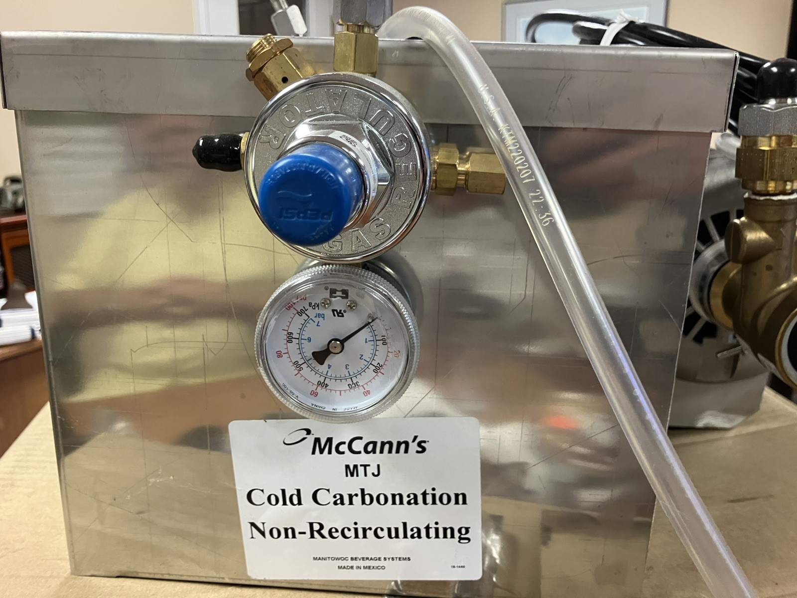 McCann's MTJ Cold Carbonation Non- Recirculating Carbonator E201397 MBE