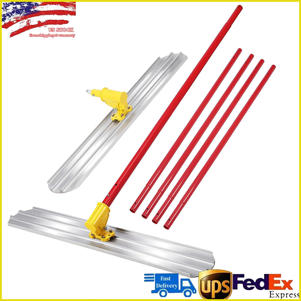 48" x 8" Bull Float Concrete Tool Trowel Float Finishing Kit w/ 3 Handle Bracket