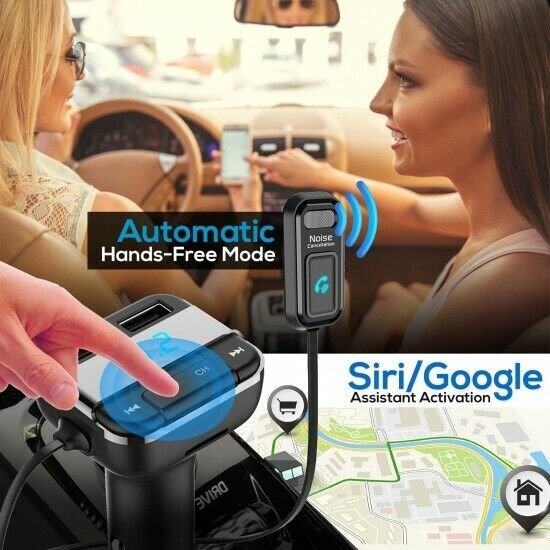 Pyle PBT91 Cigarette Lighter Bluetooth FM Radio Transmitter, Wireless Car Music