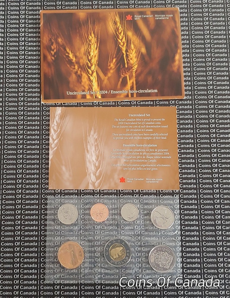 2004 Canada Uncirculated 7 Coin Mint Set -Multiple Sets Available #coinsofcanada