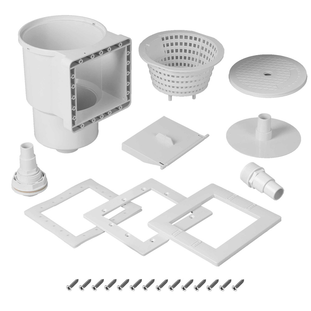 Above Ground Pool Skimmer Accessories Complete White Set
