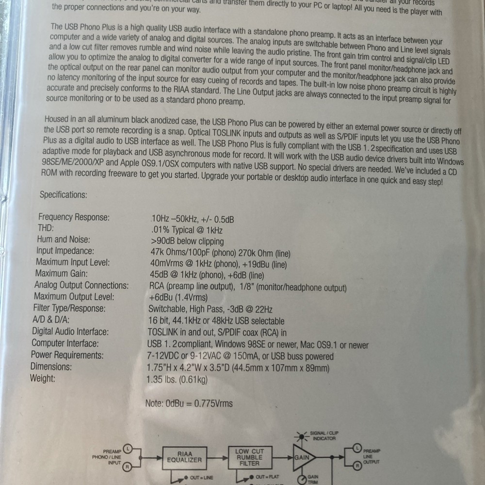 (C) ARTcessories USB Phono Vinyl Records Transfer Computer Interface