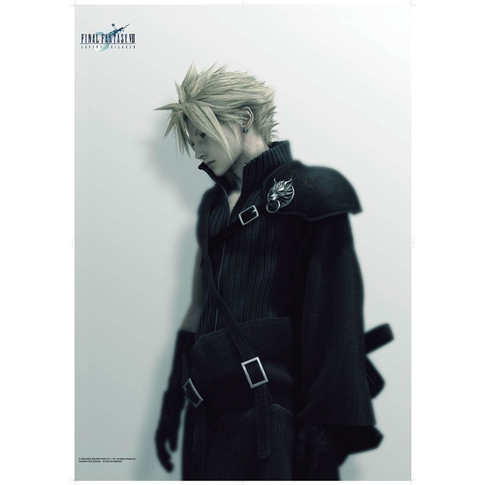 Square Enix Final Fantasy Advent Children Rebirth Cloud Strife Wall Scroll TUBED