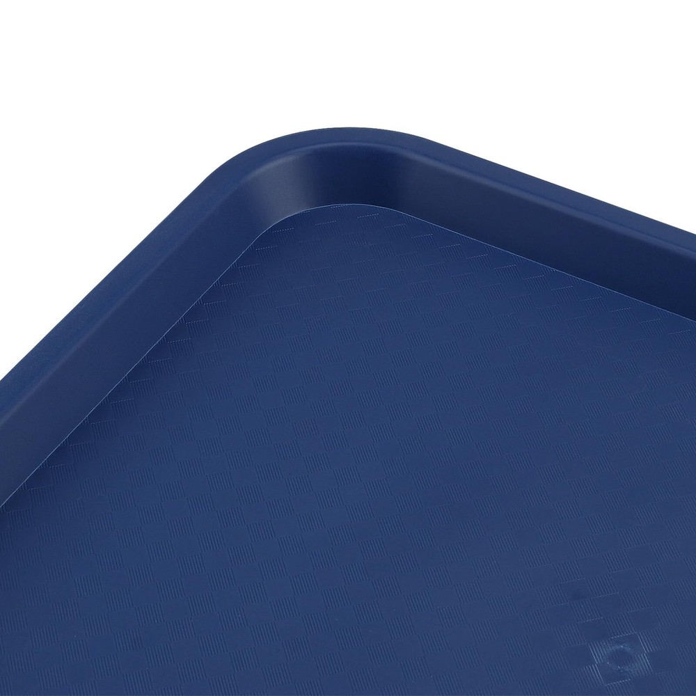 Blue Plastic Fast Food Tray Rectangular Cafeteria 16x12 inch 6 Pack