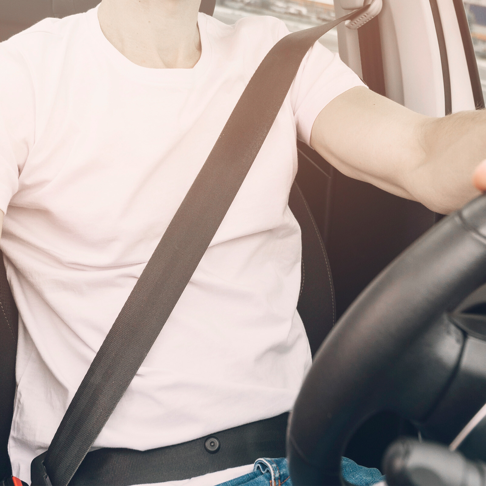 2 Pcs 3 Point Retractable Seat Belts for Jeep CJ YJ Wrangler 1982 1983 1984-1995