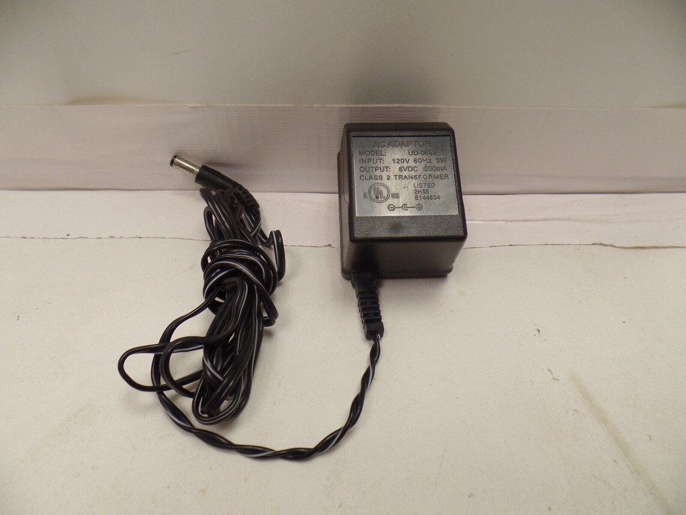 COMPONENT UD-0602 AC ADAPTER 6V 200mA  PHONE POWER SUPPLY