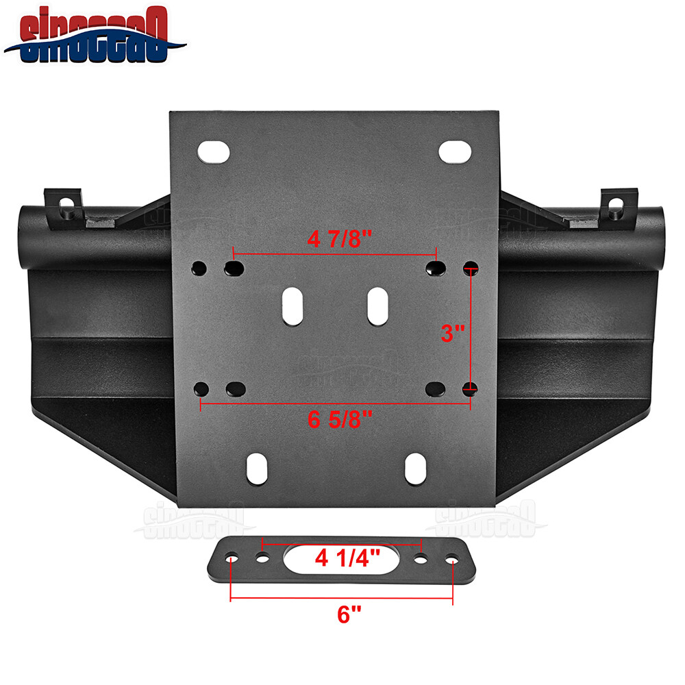 For Can-Am Maverick X3 Max RR Turbo 17+ UTV Steel Front Bumper Winch Mount Plate