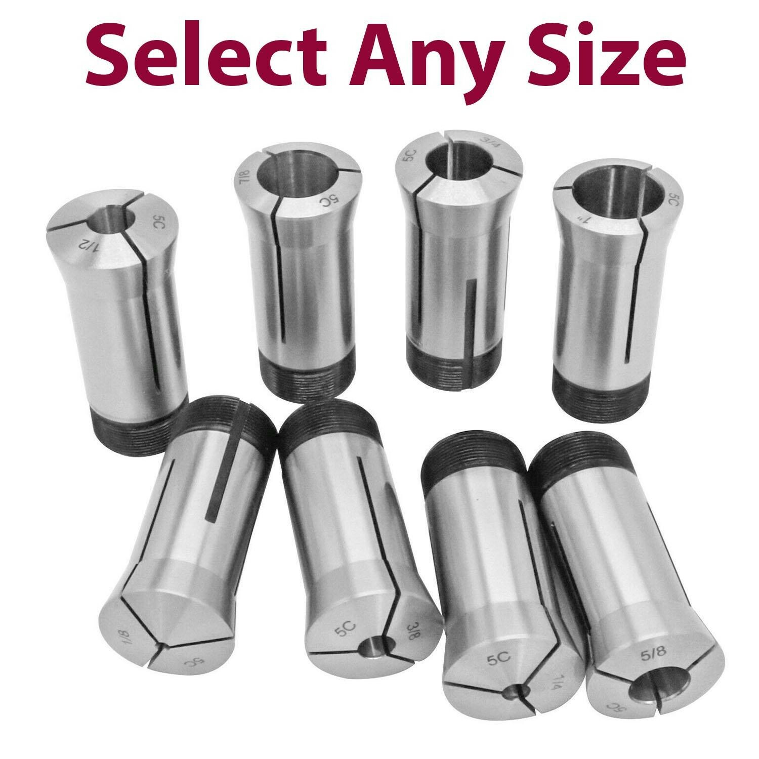 5C Round Collet High Precision For Machining Turning High Grade 1/16" to 63/64"