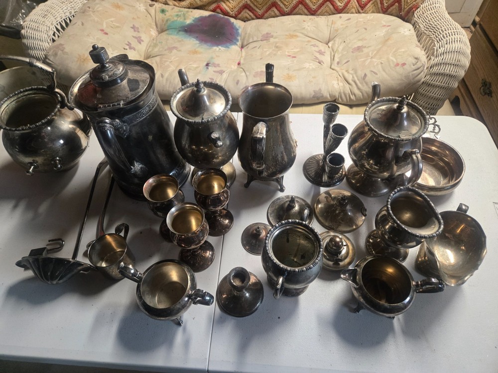 antique silverplated dishes sets dinnerware
