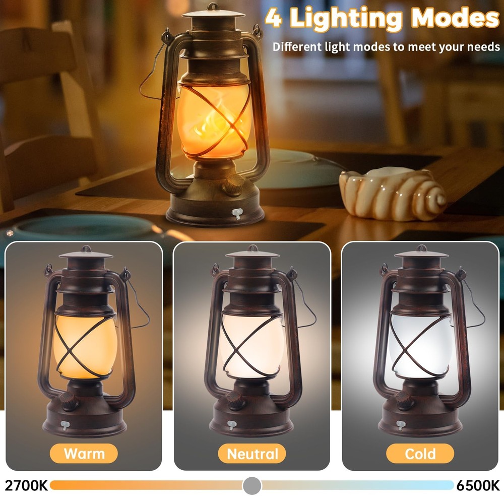 Wondrastical 2 Pack Bronze Vintage 4 Modes Light LED