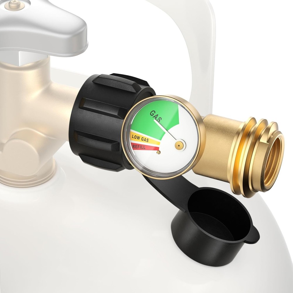 Durable Solid Brass Propane Level Indicator for 5-40 lb Tanks - Easy Install