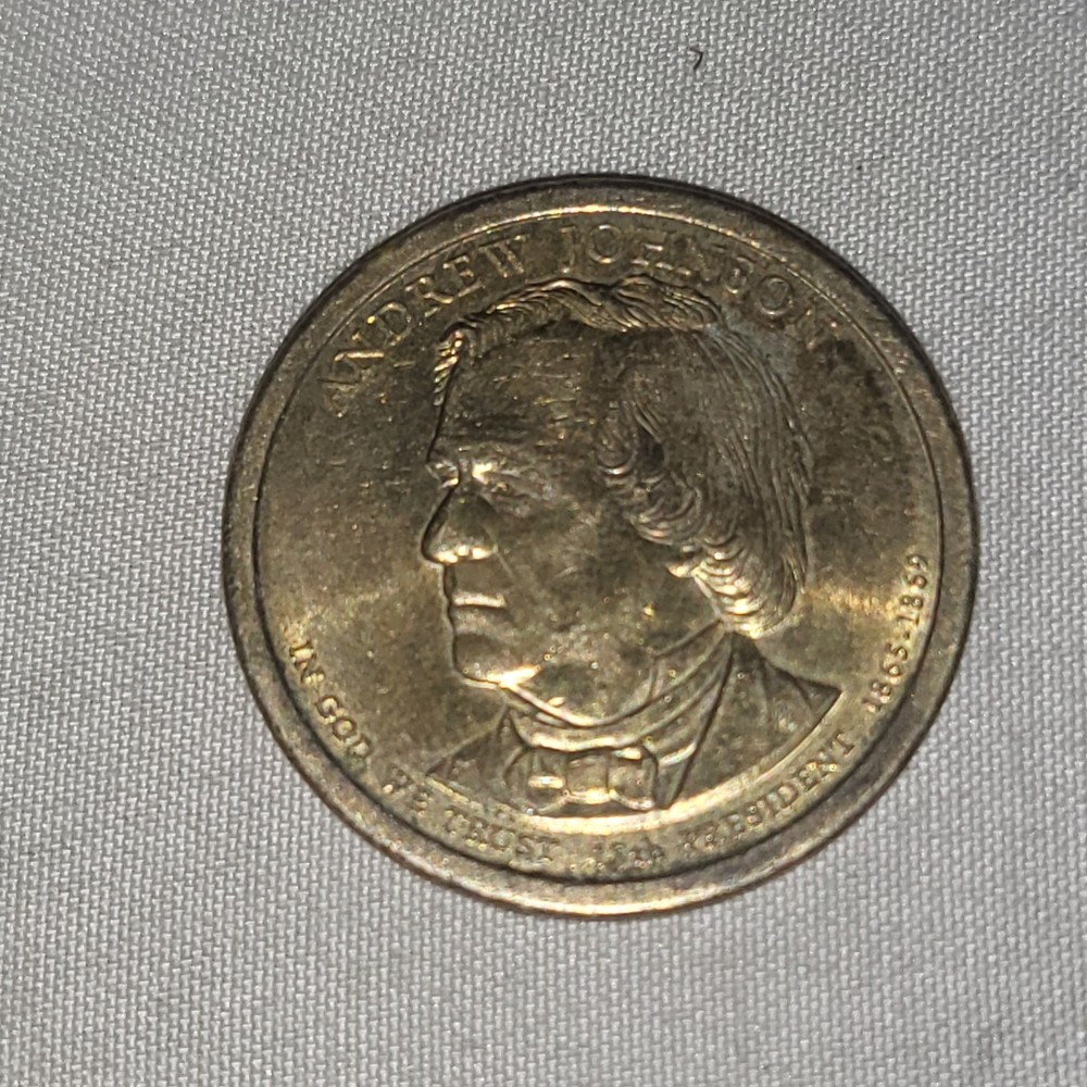 RARE Andrew Johnson Presidential Dollar Error OFF CENTER