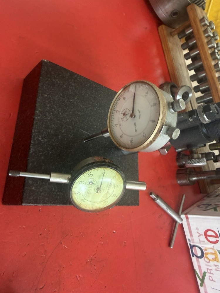 Granite Surface Comparator Stand With Indicators And Surface Gage