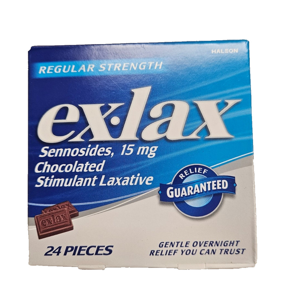 Ex Lax Chocolate Pieces Regular Strength 24 ct ^^
