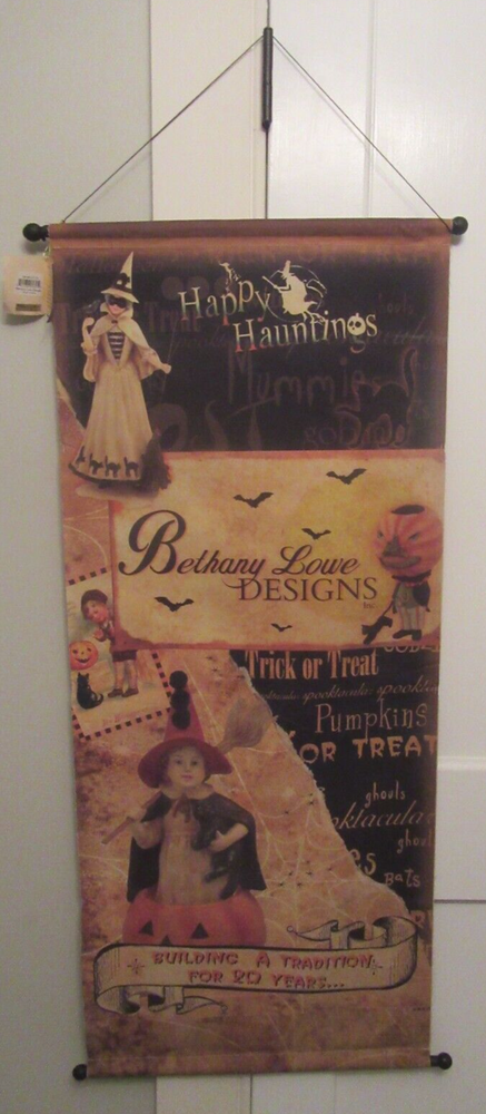 Bethany Lowe Happy Hauntings Halloween Scroll Hanging EUC