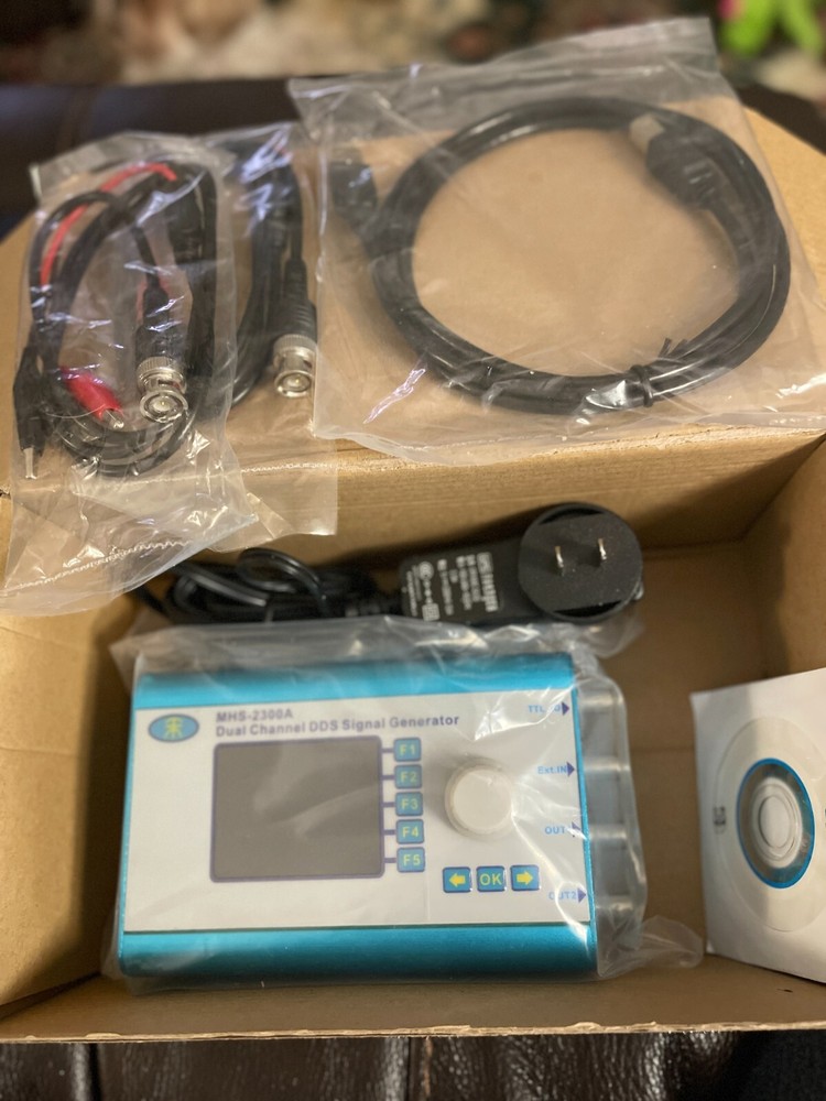 MHS2300A Arbitrary Waveform Dual-channel DDS Signal Generator w/ Power Adapter