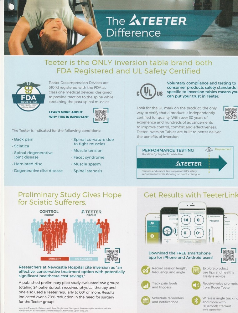 teeter inversion table used