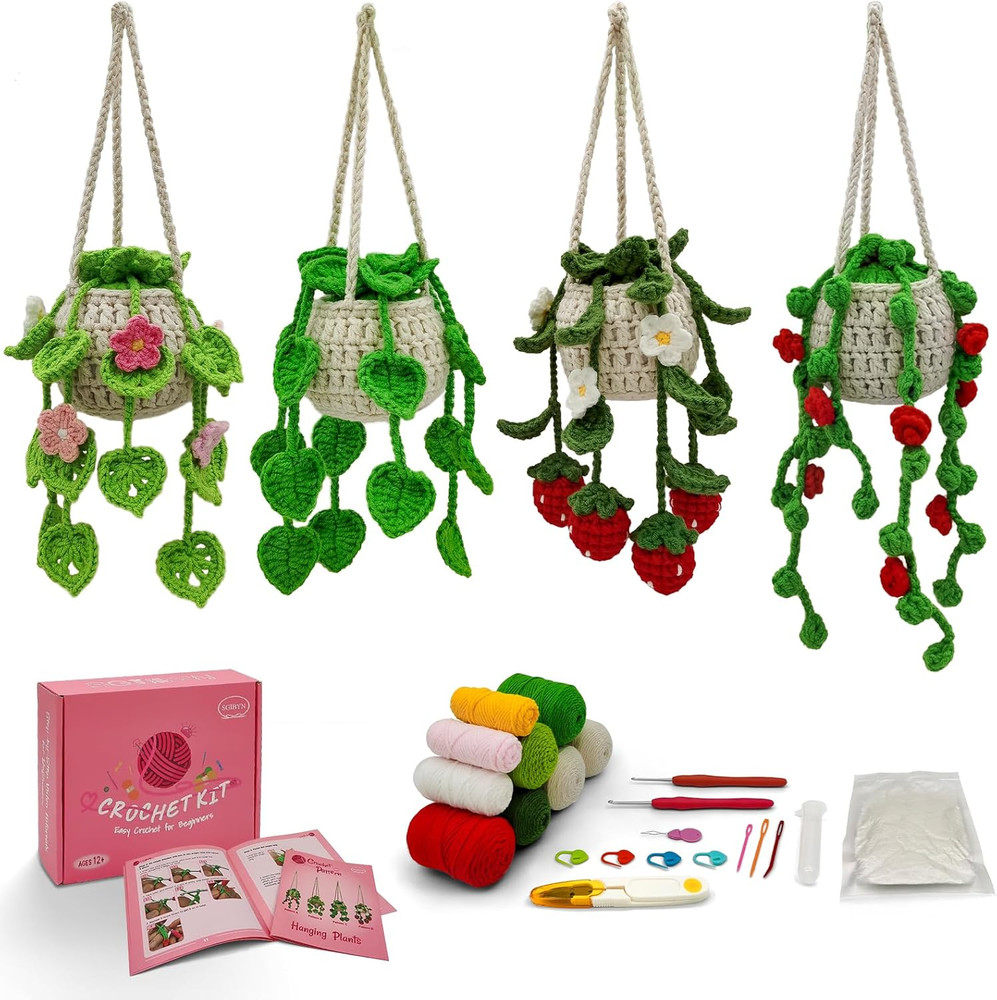SGIBYN Crochet Kit for Beginners with Step-by-Step Video Tutorials,Beginners Sta