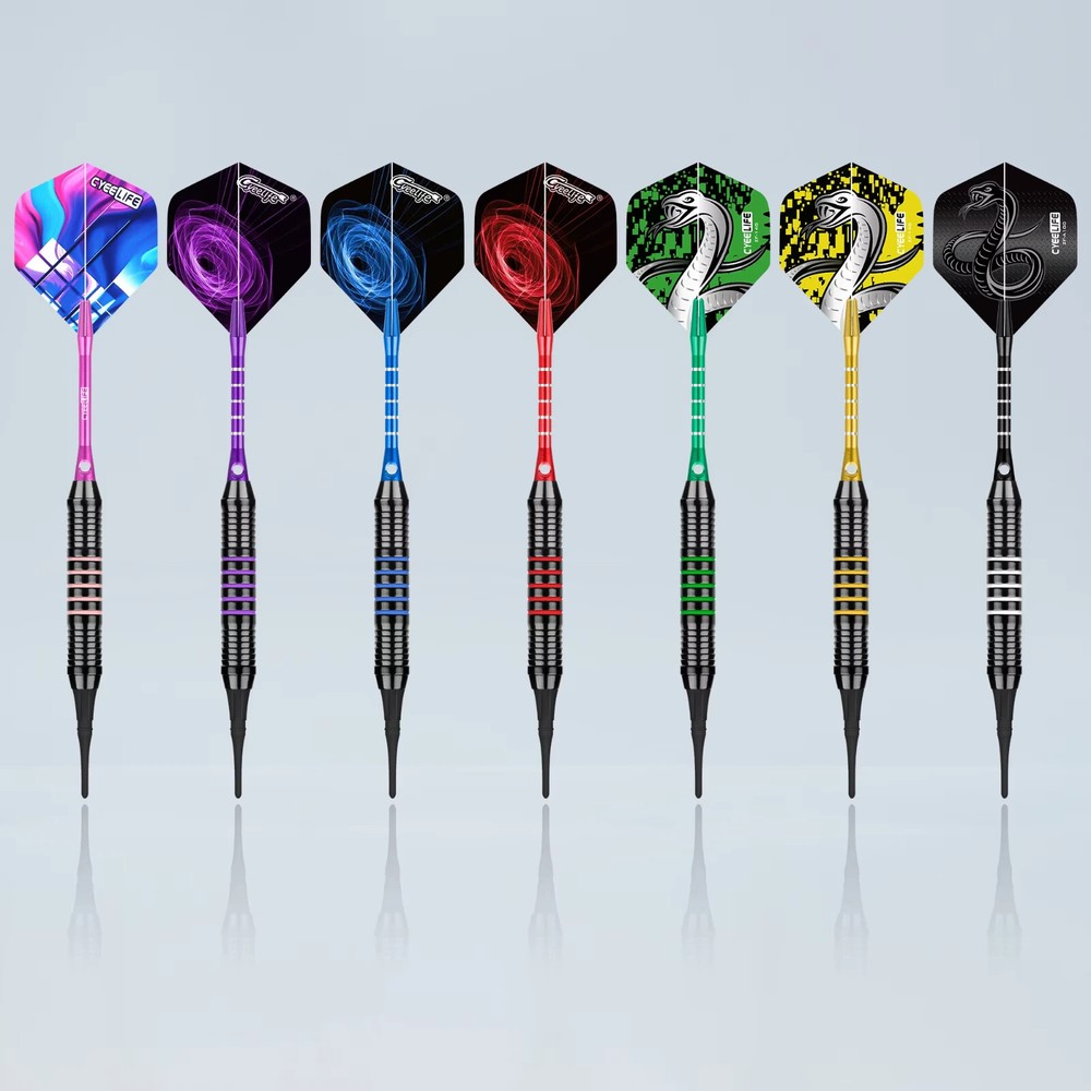 CyeeLife Darts Plastic Tip 18g Professional Soft Tip Darts with Storage Box