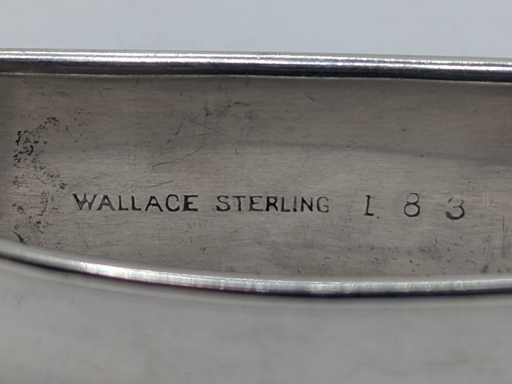 Vintage Wallace Sterling Silver Plain Napkin Ring