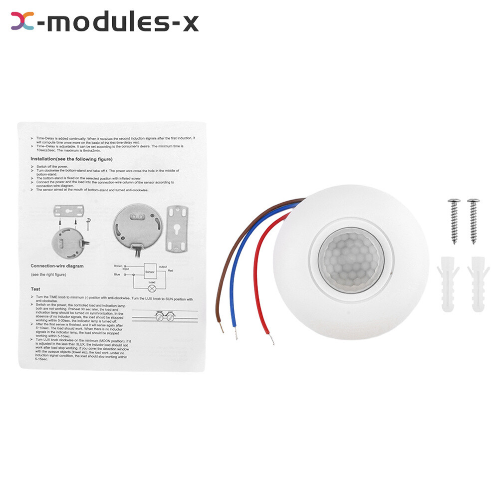 AC85-265V Infrared PIR Motion Induction Sensor 360° Detection For Ceiling Light