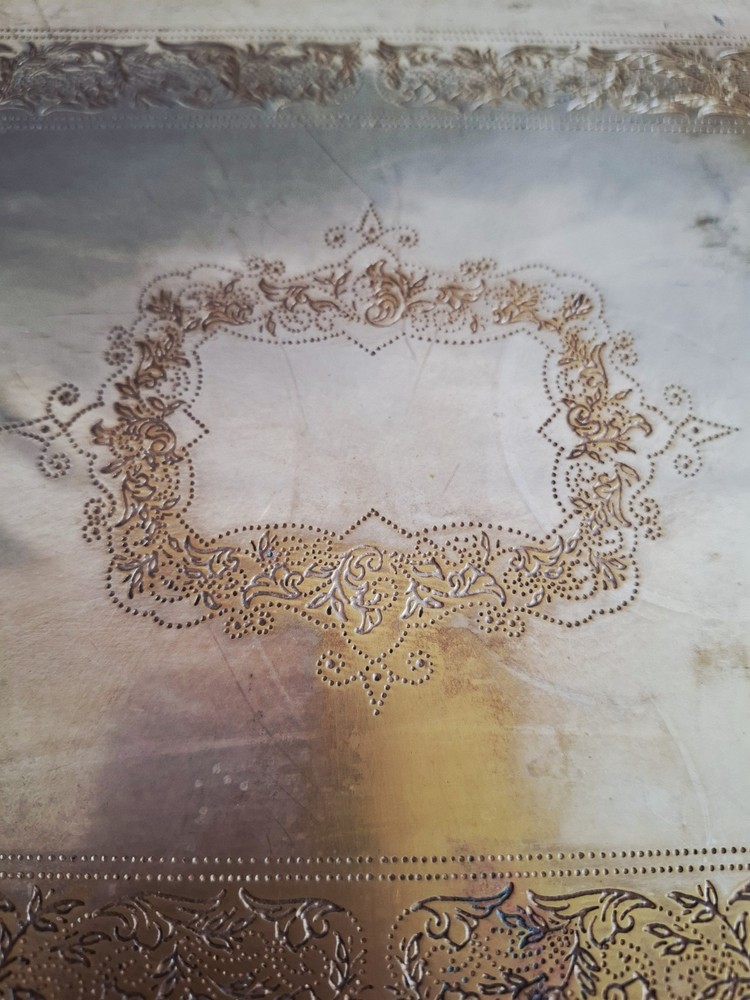 Large Antique Asprey & Co Silver Plated Tray.