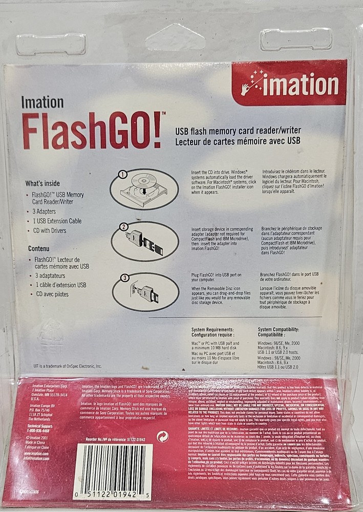 Imation FlashGo! 2.0 Hi Speed USB Flash Card Reader/Writer - FREE SHIPPING!