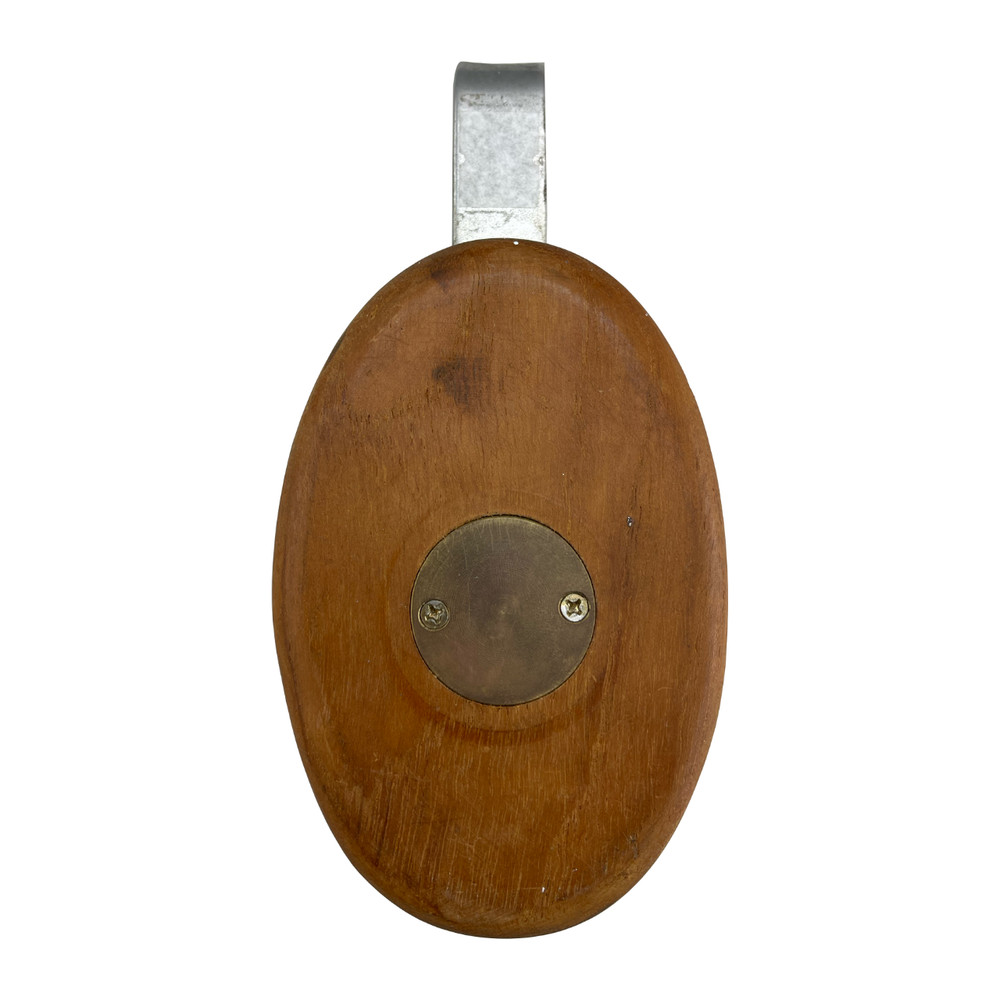 5" single teak block w/ stainless steel bindings