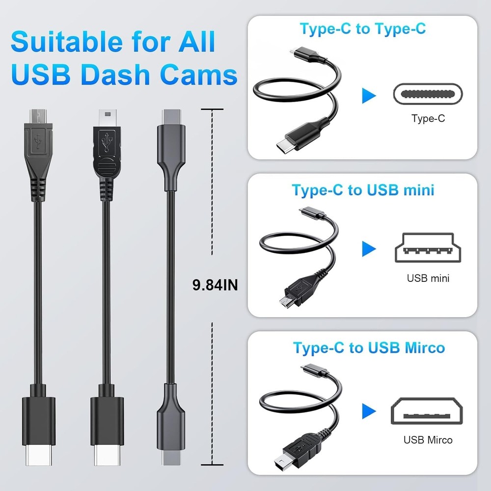 Universal Compatibility Ford Dashcam Power Adapter - Fits Multiple Models