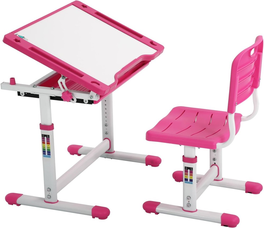 PayLessHere Kids Desk & Chair Set, Adjustable Study Desk +Drawer, Multi-Function