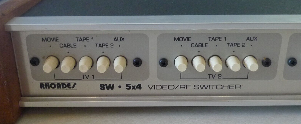 Rhoades RF/VIDEO Switcher SW-5X4 VINTAGE UNTESTED