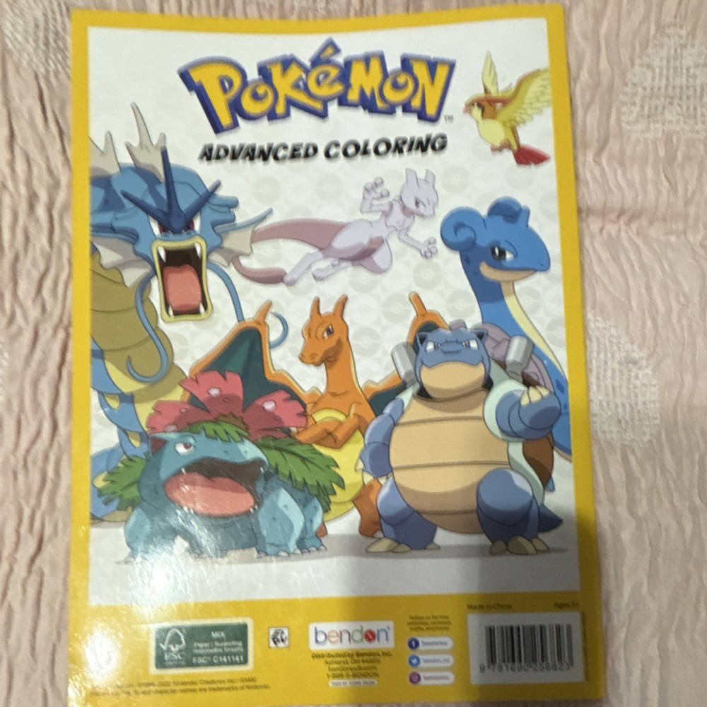 Bendon Pokemon Advanced Coloring Book