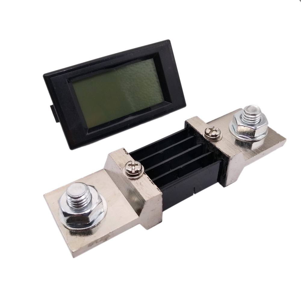 Blue LCD Digital AMP Current Panel Meter Ammeter DC 500A & Shunt