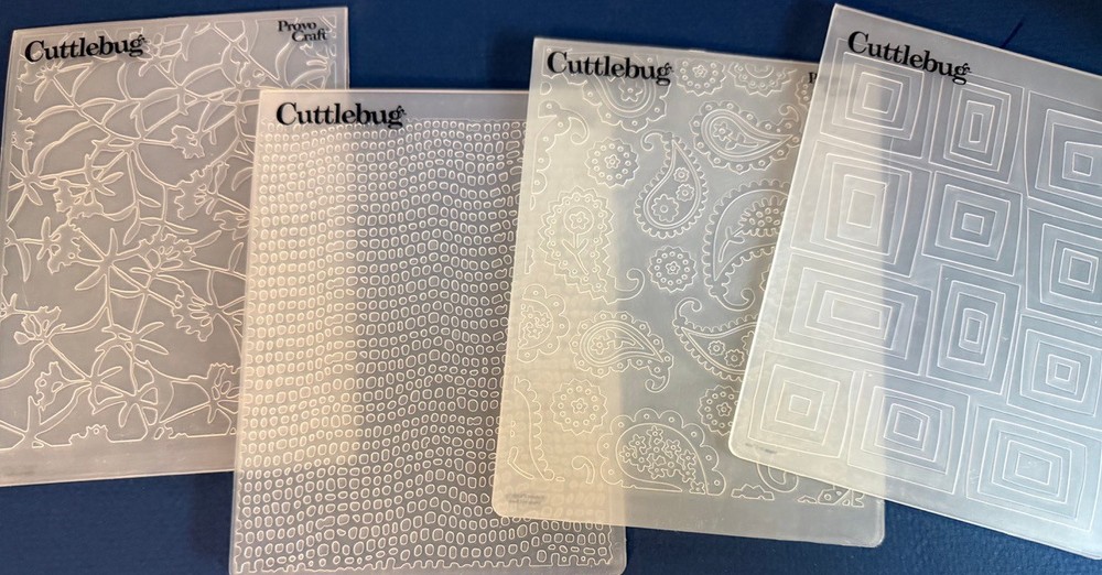 13 - Vintage Cuttlebug Provo Craft Embossing Folders A2 group 2