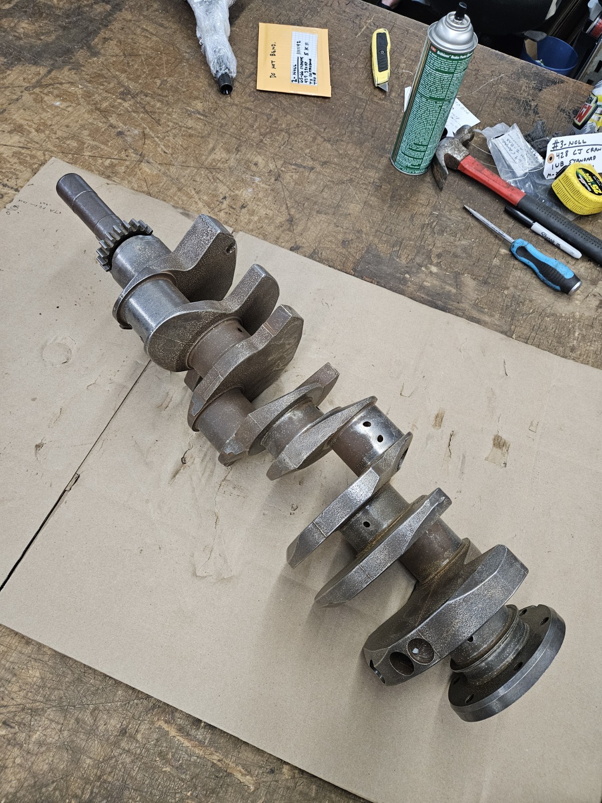 1969 1970 OEM Ford 428 CJ 1UB Cobra Jet Crankshaft 1UB Crank, STANDARD MAIN/ROD
