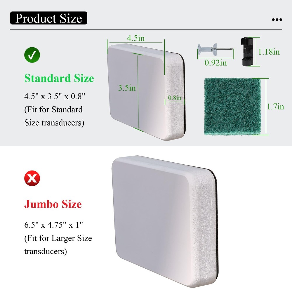 Screwless Transducer Mounting Kit - Standard Size - Black Installation Solution