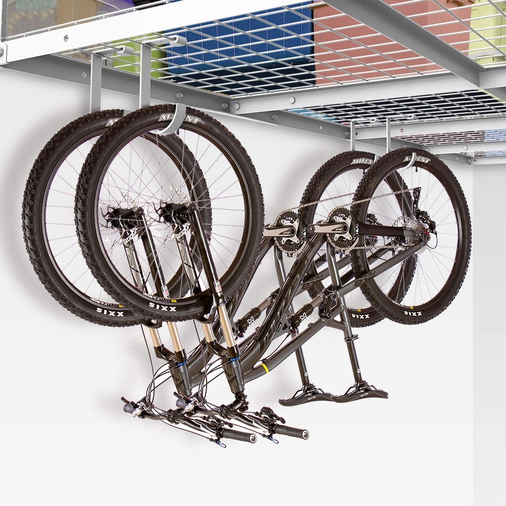 FLEXIMOUNTS 4 Pack Add On Storage Flat Hook Accessory for Garage Ceiling Rack...