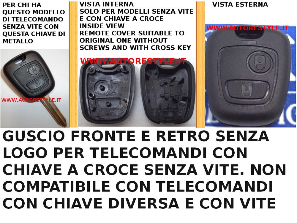 Key Shell Without Logo For Peugeot Ranch Remote Control Without Screw