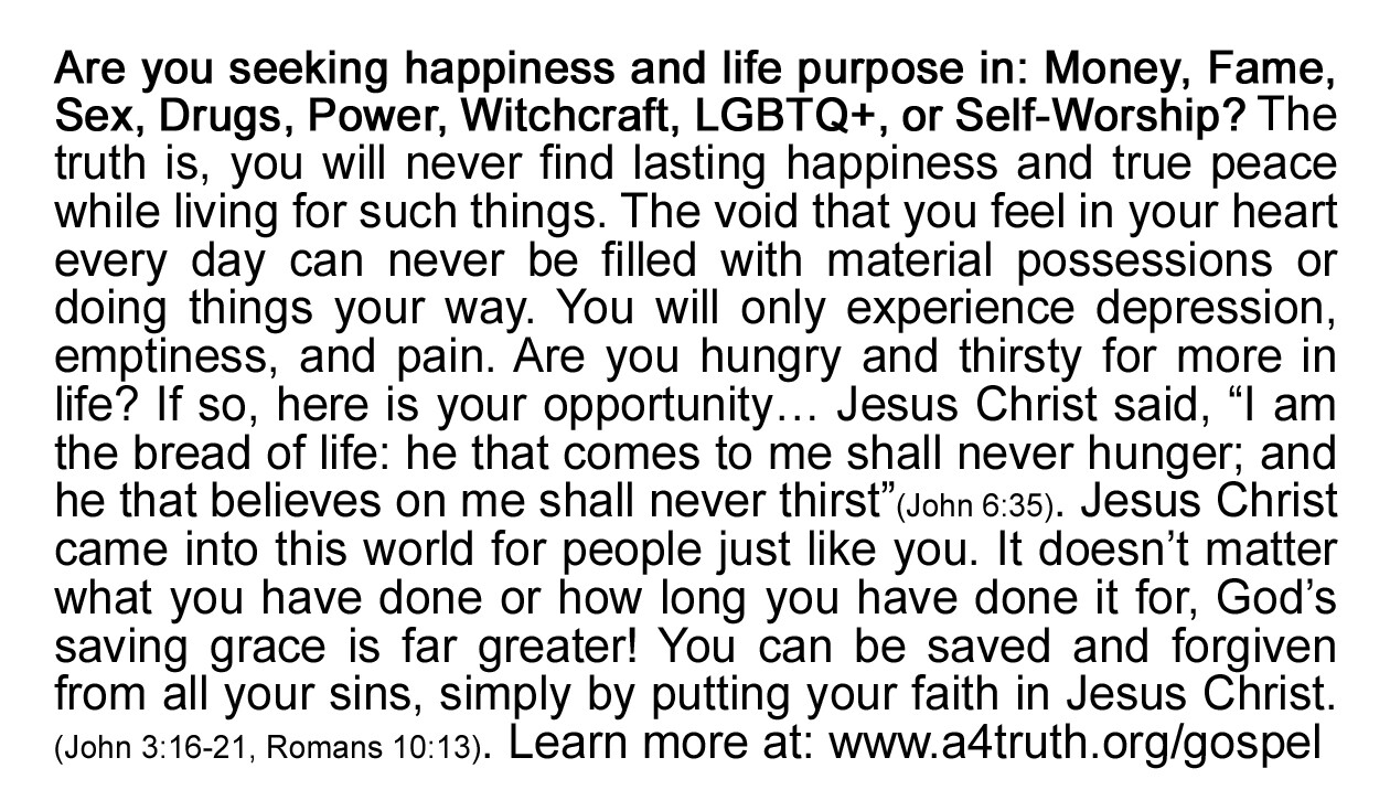 Are You Empty Inside? | Gospel Tracts | Business Card Size | Pack of 50