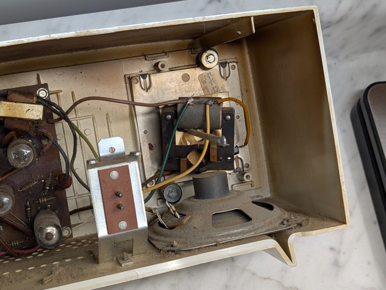 General Electric Model C-402A Tube Radio Clock AM GE Vintage MCM White