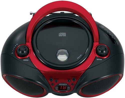 Jensen CD-490 Portable CD Player Sport Stereo - AM/FM Radio (Red/Black) [New ]