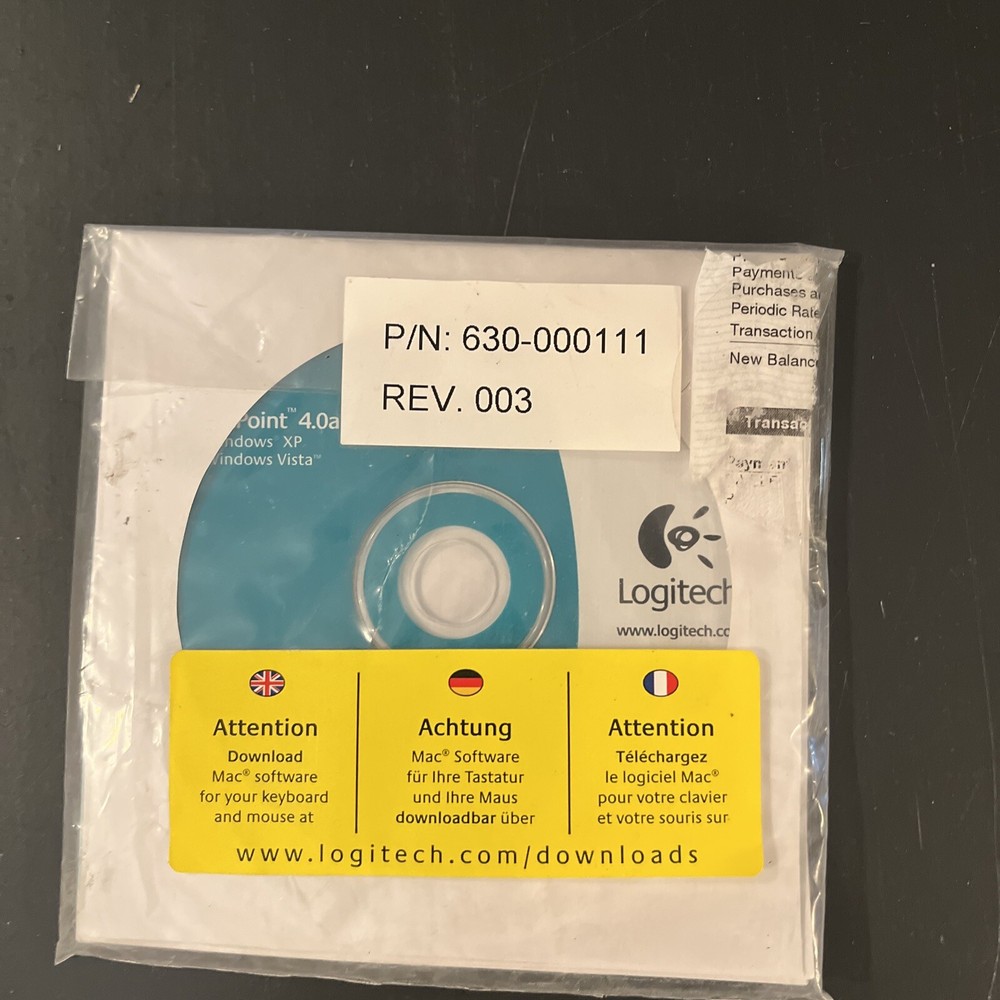 NEW Installation Guide/Software CD: Logitech Cordless Desktop Wave