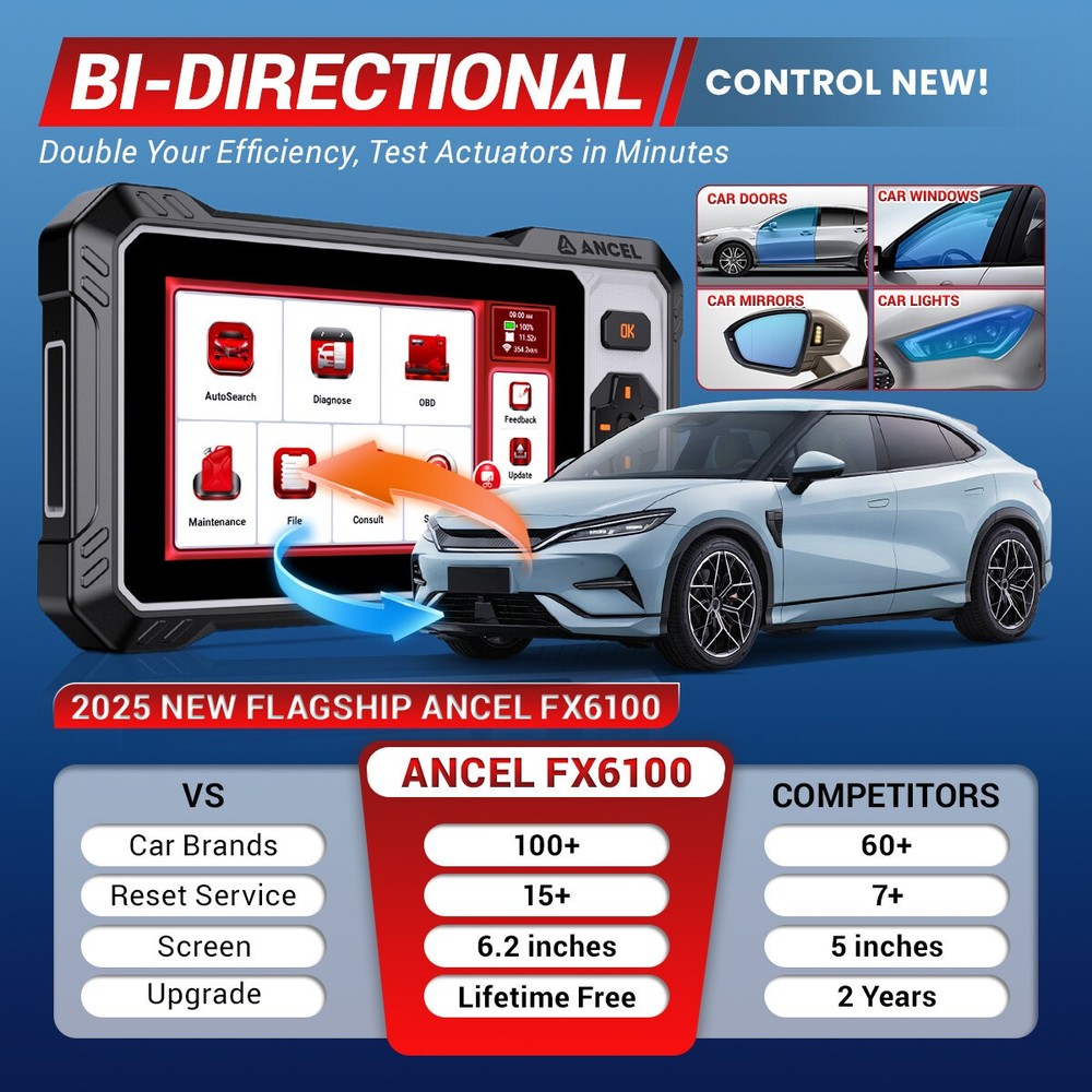 All System Car Diagnostic Bi-directional CAN FD OBD2 Auto Scanner Code Reader
