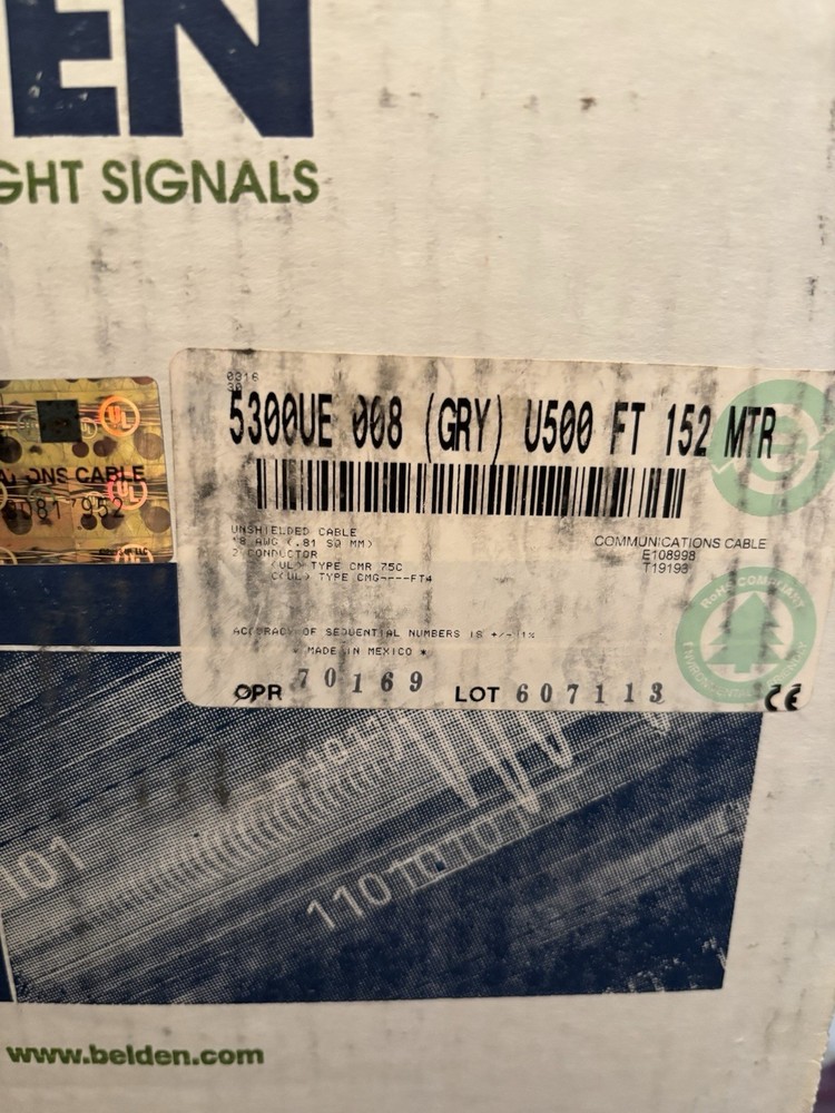 BELDEN COMMUNICATION CABLE 5300UE 008