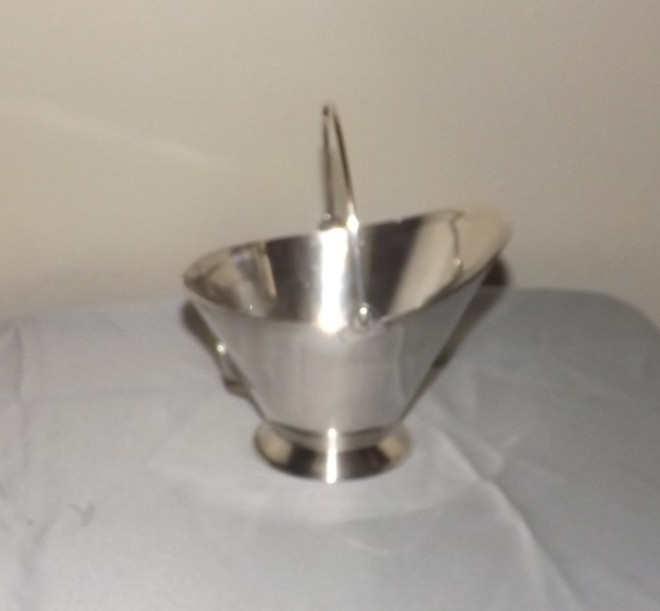 Gorham Newport Silverplate Novelty Mini Coal Bucket with Sticker