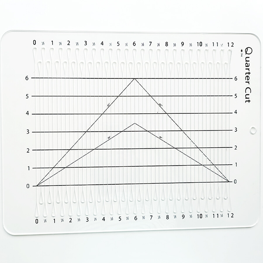 Quarter Cut Ruler Quickly cut various shapes, practical ruler for sewing machine