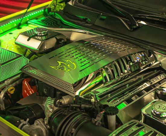 2015-2022 Dodge Challenger - HELLCAT Logo Plenum/Supercharger Engine Cover